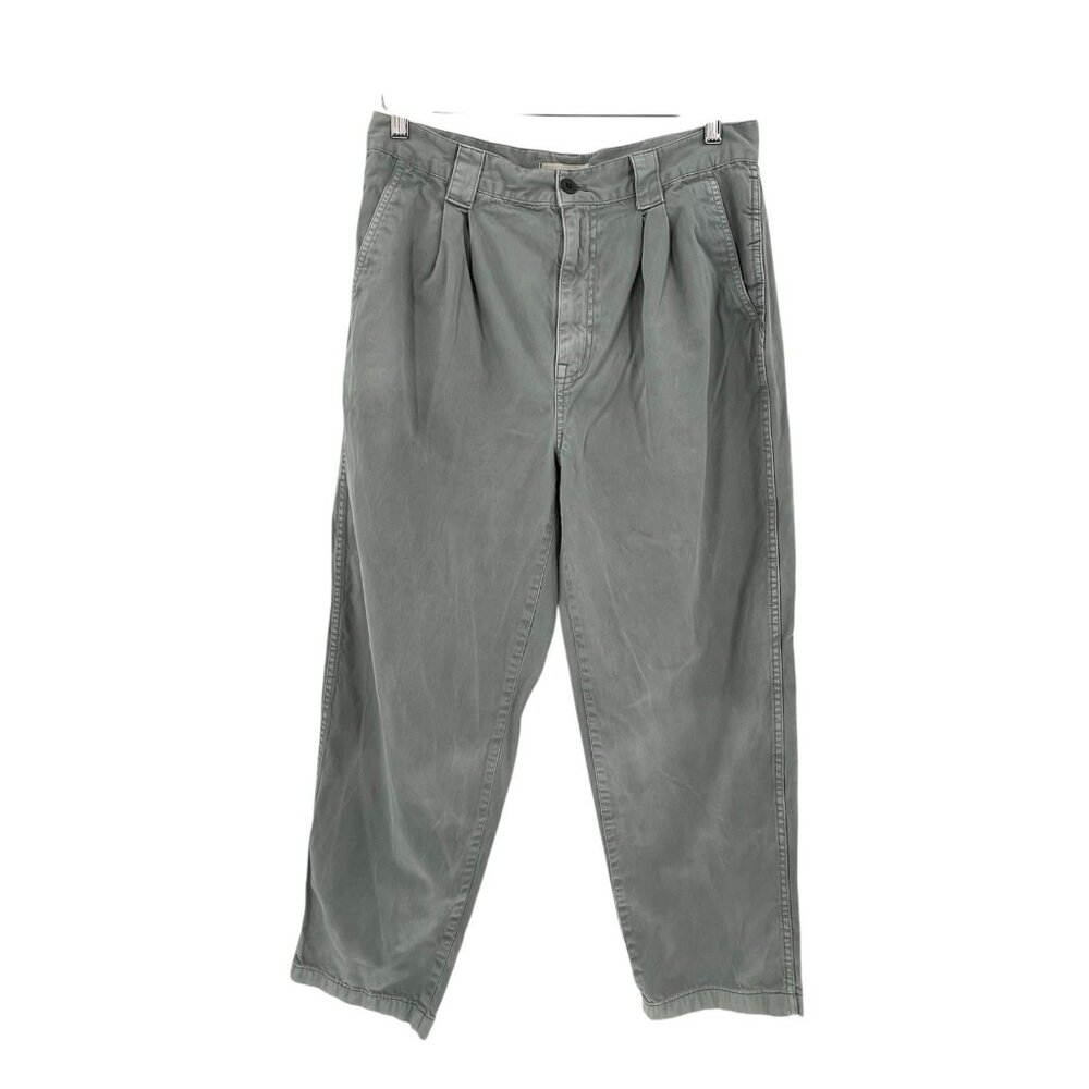 MADEWELL Women's Light Green Garment-Dyed Tapered Chino Pants Size 30